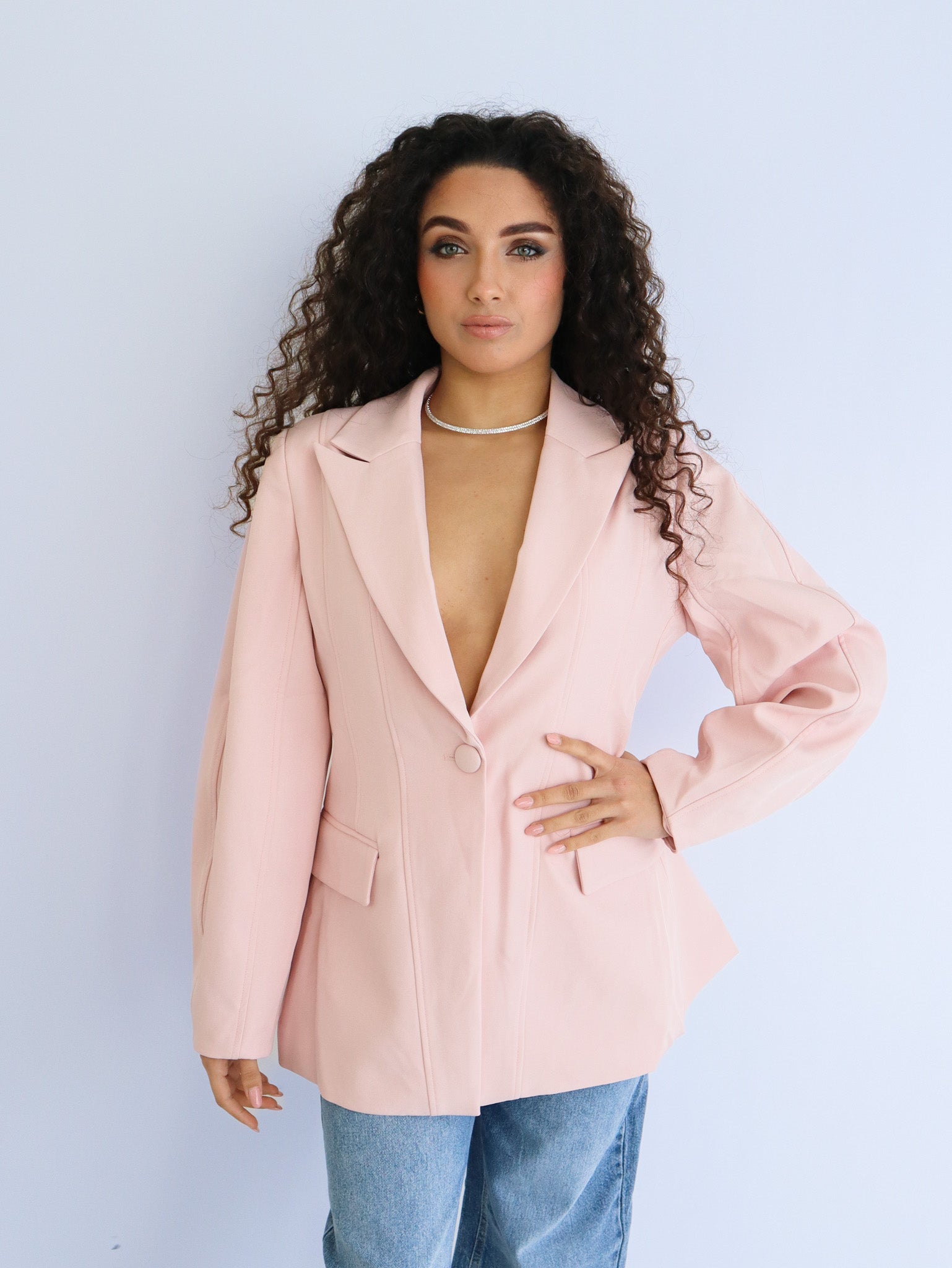 Blazer rosa Oversize