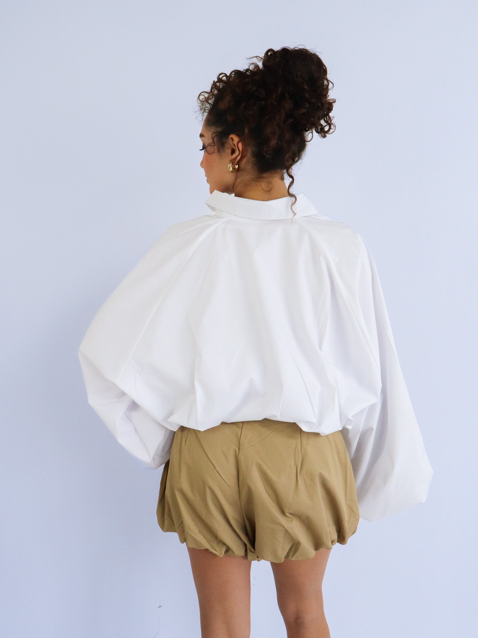 Camicia cropped bianca