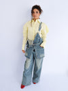 Salopette in denim wide leg